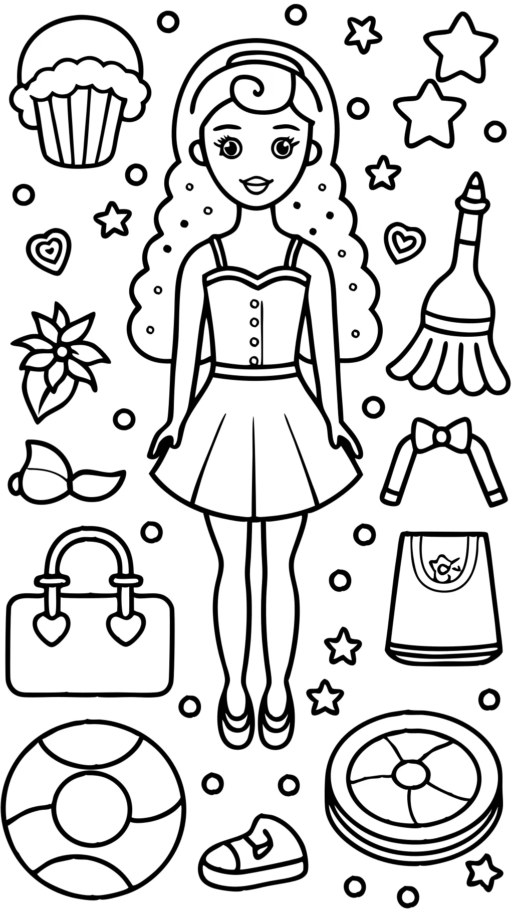 printing barbie coloring pages